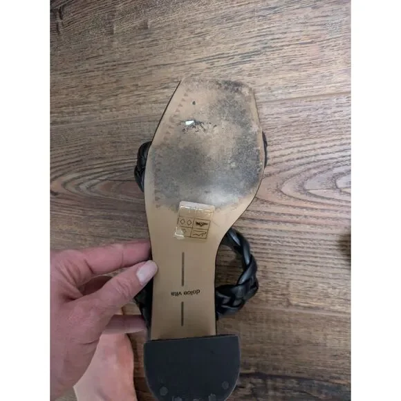 Dolce Vita Women's Paily Stella Heel Size 7.5 Black Braided - Picture 7 of 9